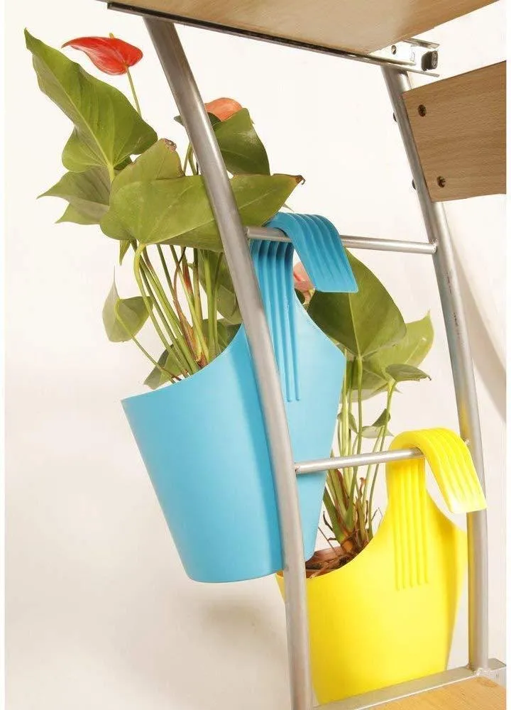 3850 Plastic Hanging Planter Pot, Multicolour,