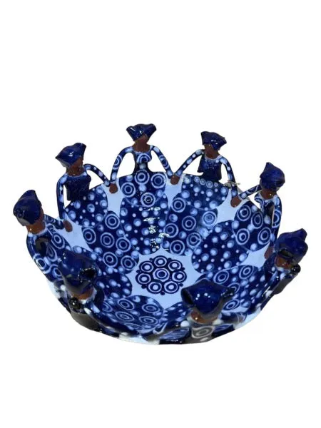 8 Lady Bowl Indigo on White