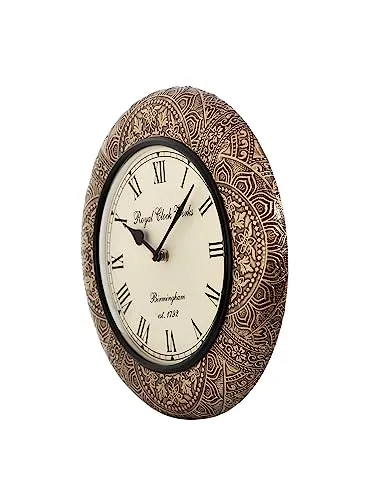 Aapno Rajasthan Handcrafted Brass Wall Clock