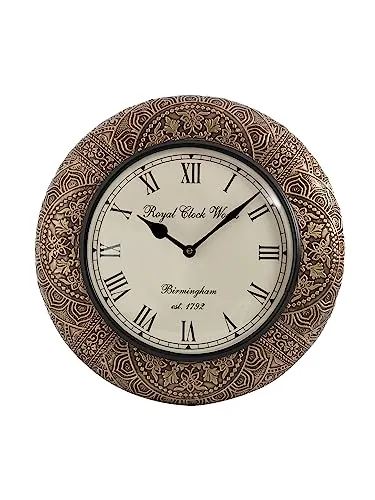 Aapno Rajasthan Handcrafted Brass Wall Clock