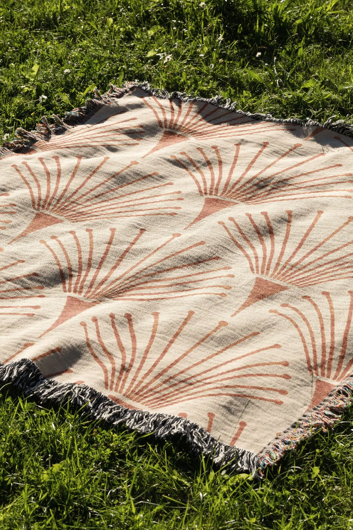 Albertine By Amy MacCready Jacquard Woven Blanket (Peach)