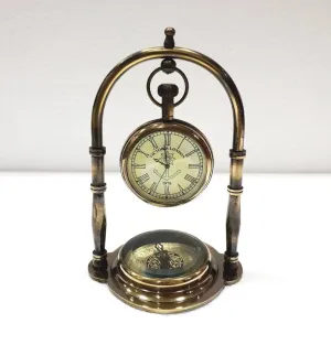 Antique Nautical Brass Table,Desk Clock for Decor, boss, Unique Gift Item