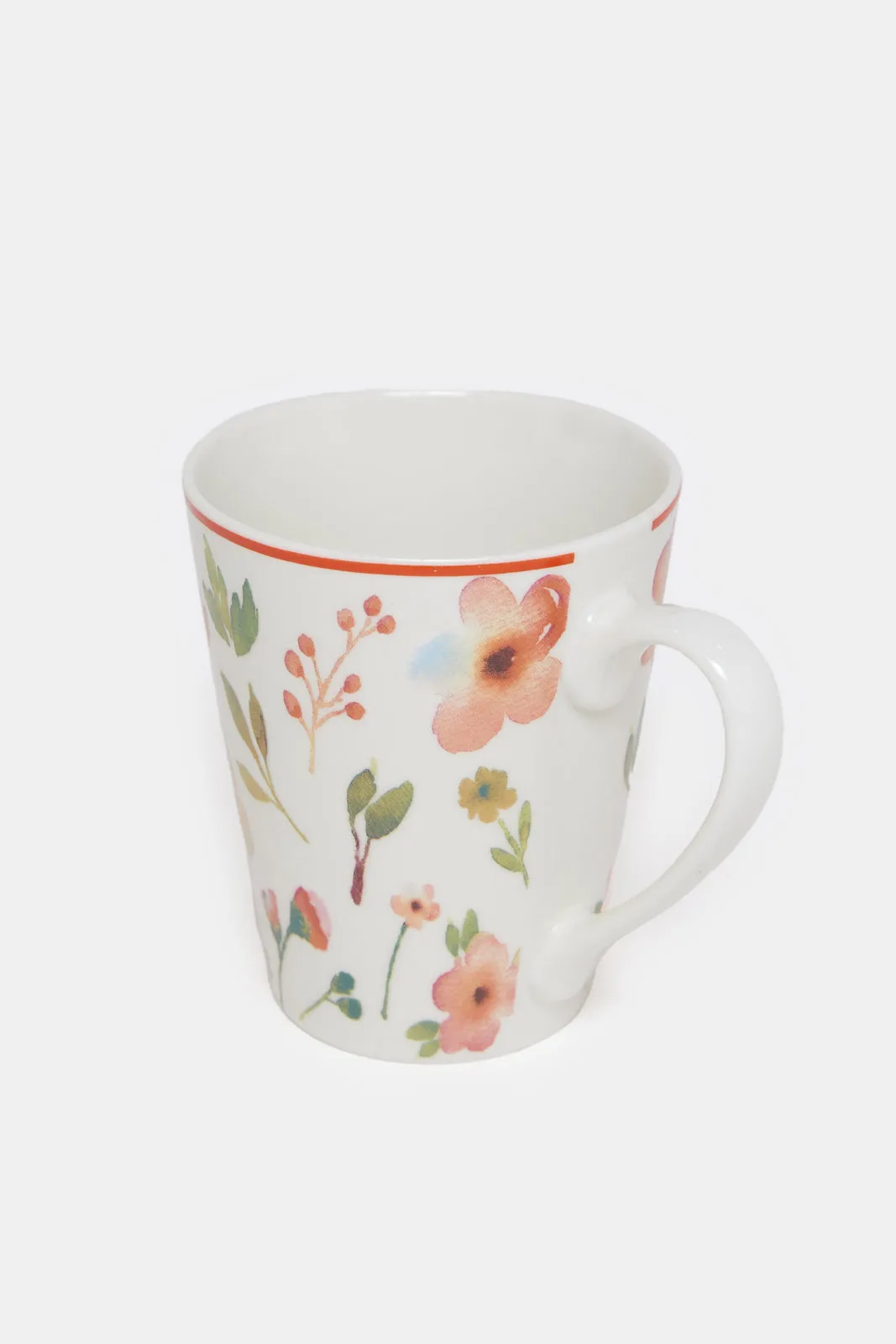 Assorted Floral Printed Mug Set (4 Piece)