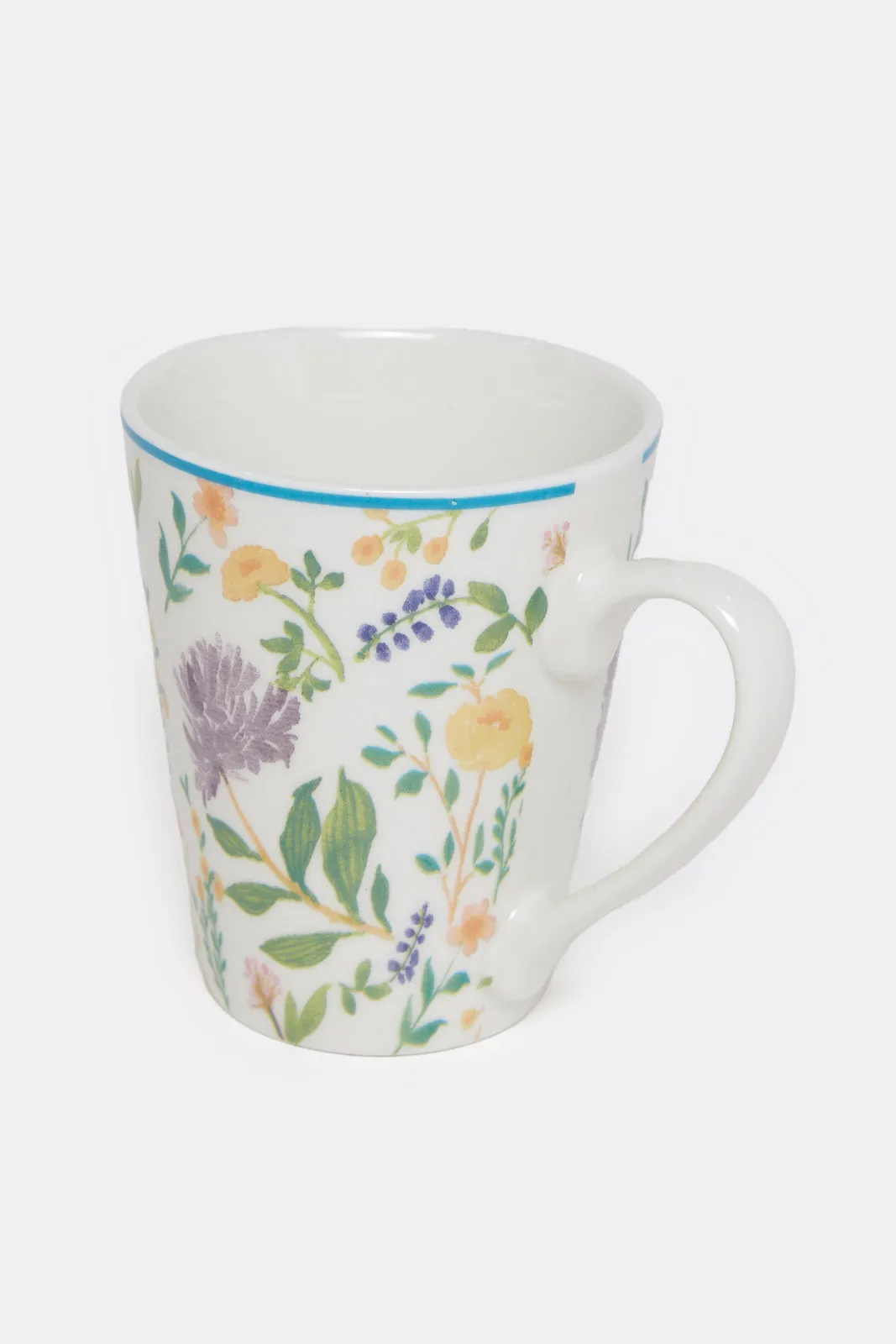 Assorted Floral Printed Mug Set (4 Piece)