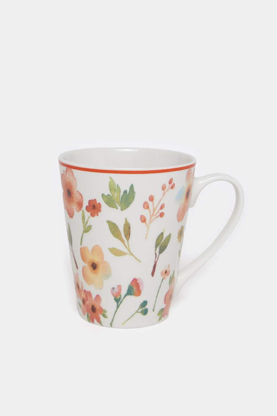 Assorted Floral Printed Mug Set (4 Piece)