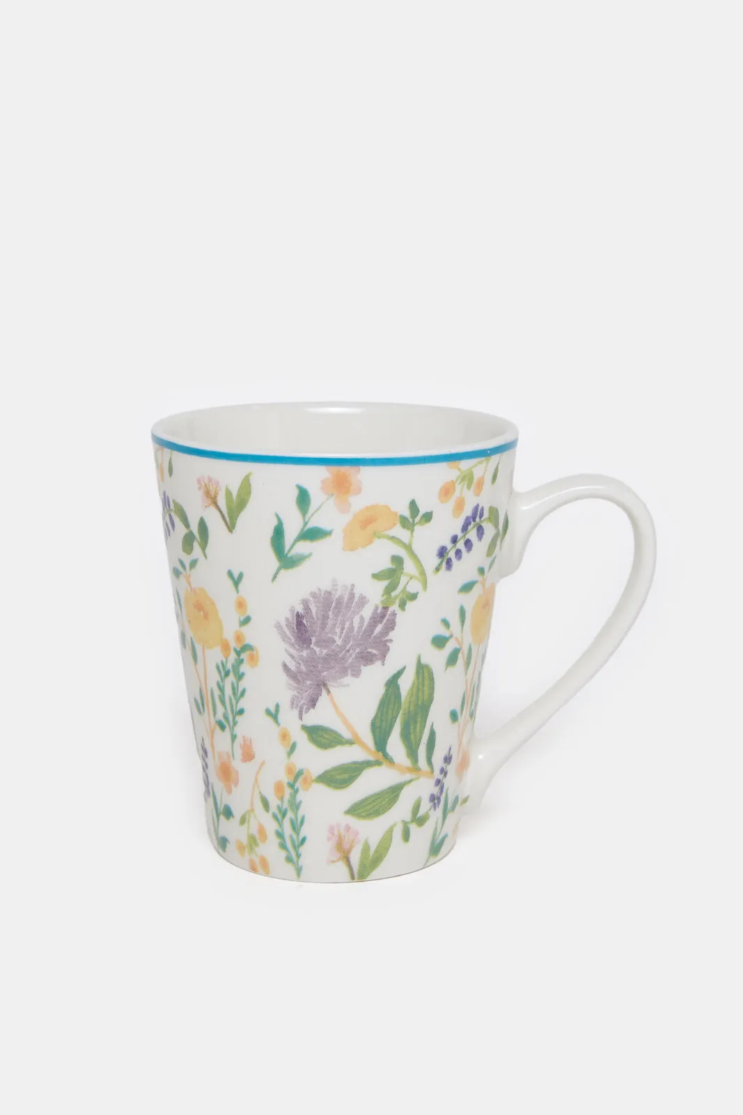 Assorted Floral Printed Mug Set (4 Piece)