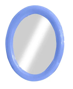 BAAL Glass Lightweight Oval Shape Wall Mount Mirror 30 Gram (Blue)