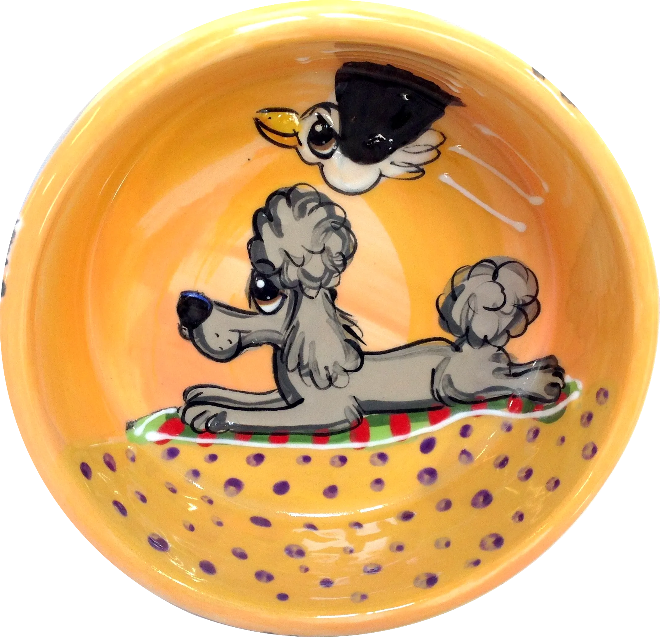 Beach Poodle Dog Bowl