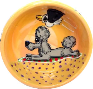 Beach Poodle Dog Bowl