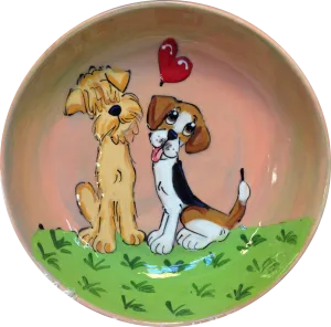 Beagle and Wheaten Dog Bowl