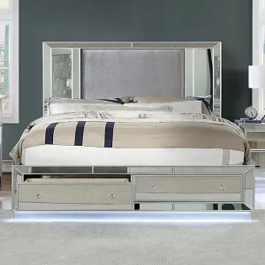 BELLADONNA Cal.King Bed, Silver