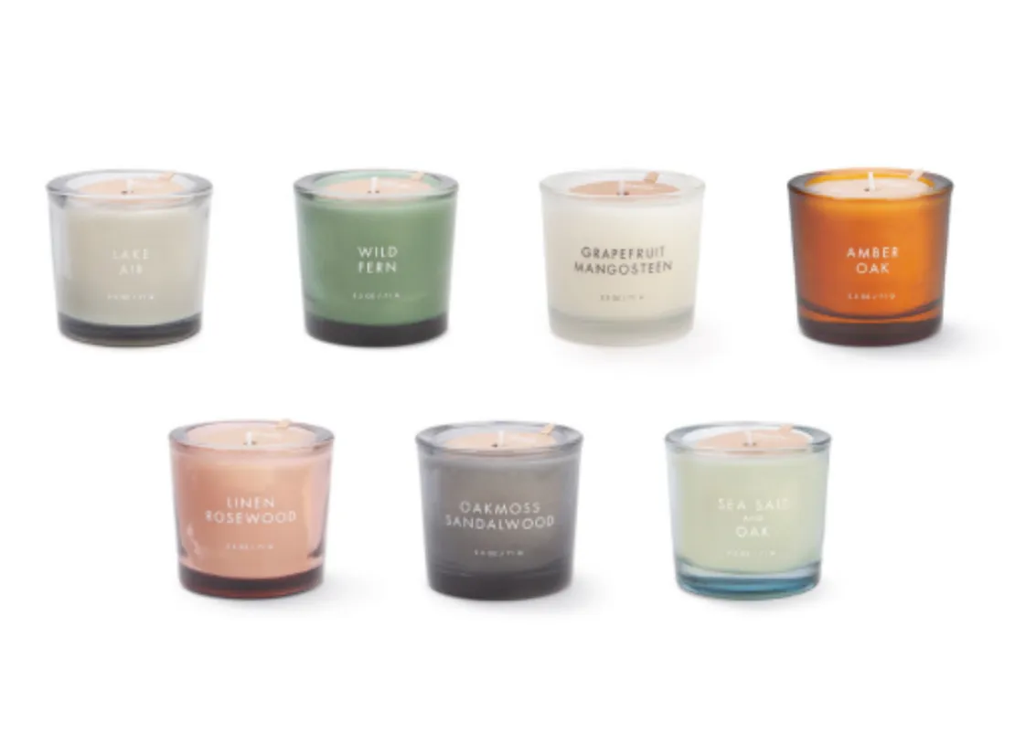 Botany Mini Glass Votive Candles, 7 scents