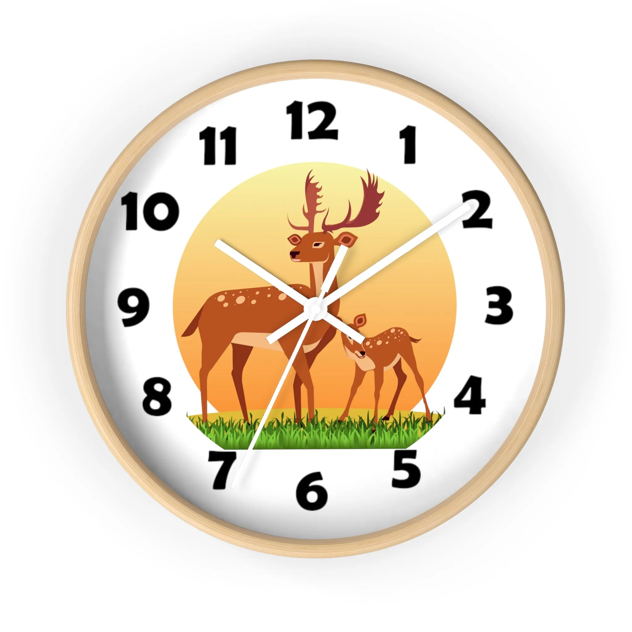 Buck and Fawn Wall Clock, Deer Wall Clock