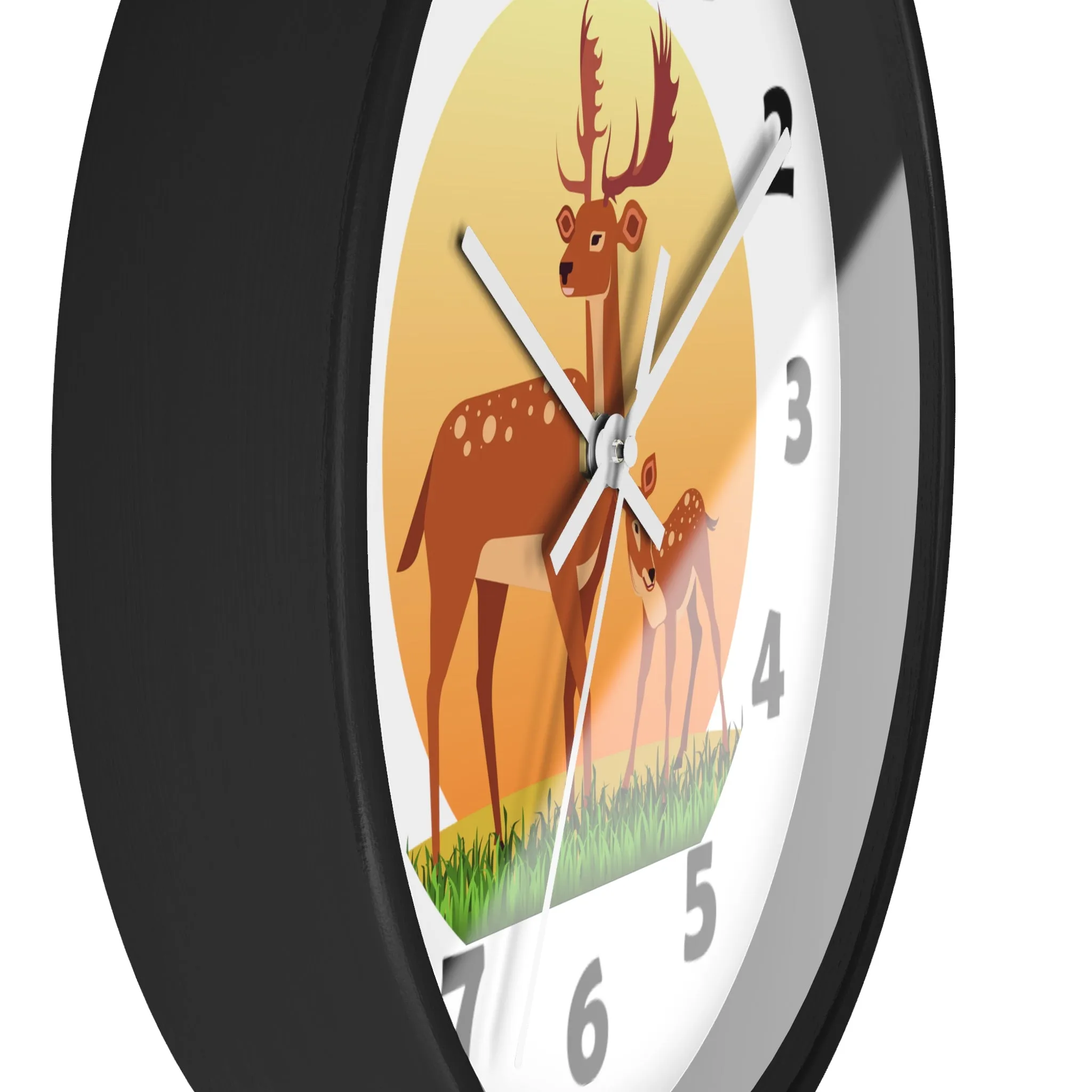 Buck and Fawn Wall Clock, Deer Wall Clock