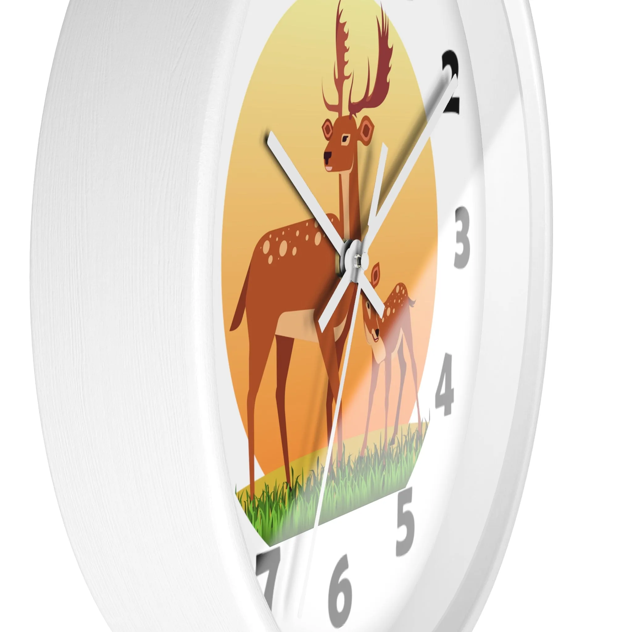 Buck and Fawn Wall Clock, Deer Wall Clock