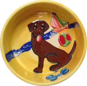 Chocolate Labrador Dog Bowl