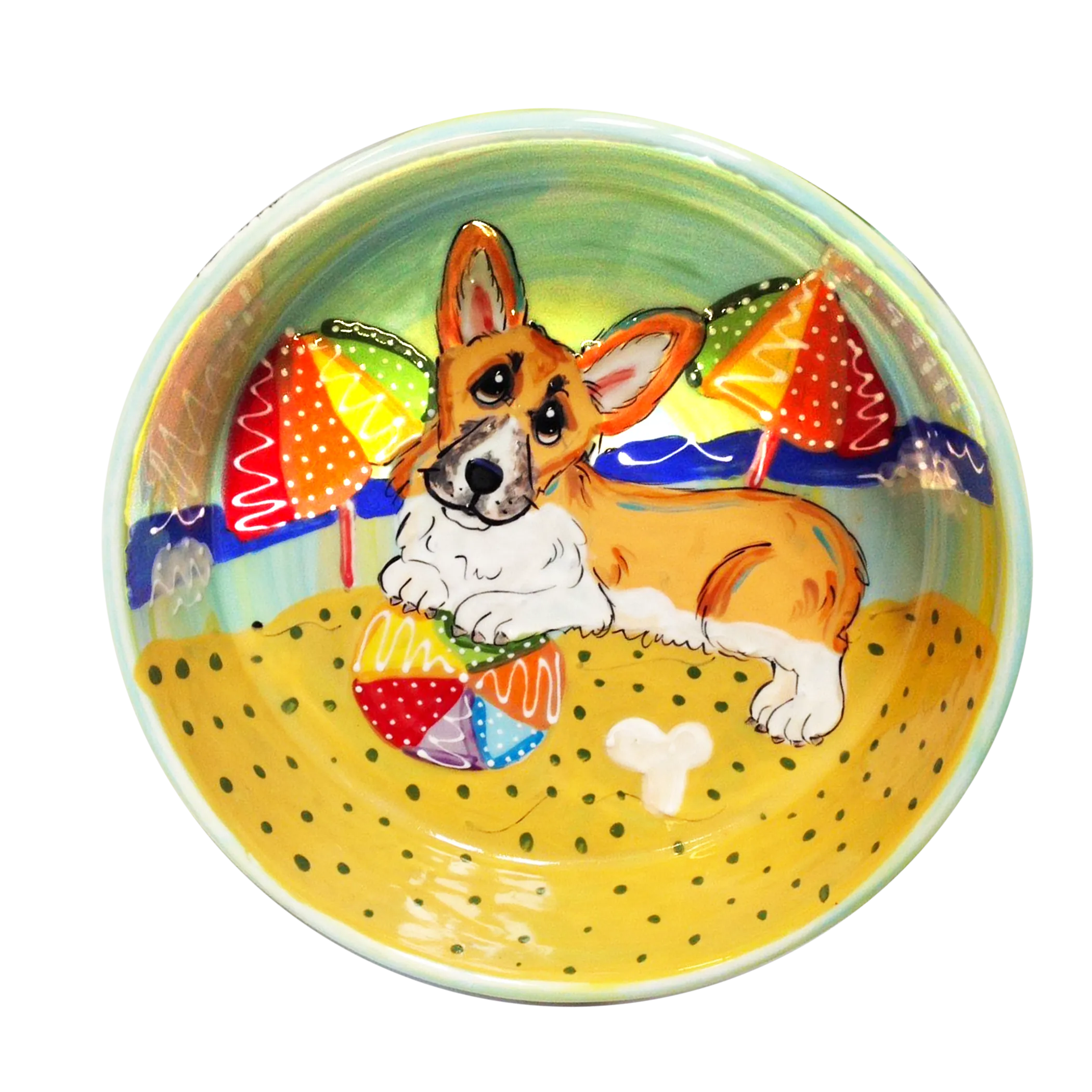 Corgi Ceramic Dog Bowl