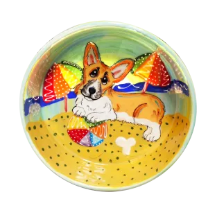 Corgi Ceramic Dog Bowl