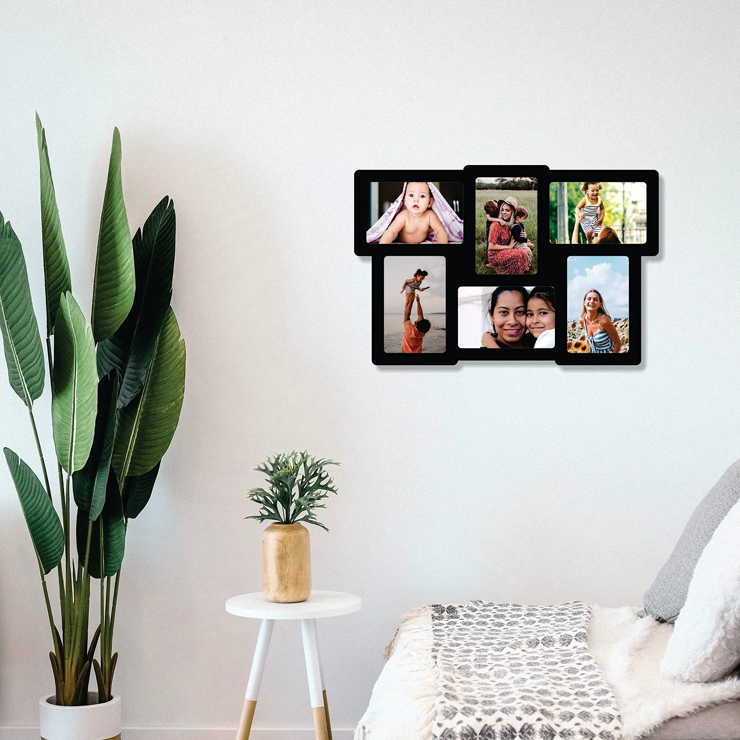 Creative Arts n Frames Set of 6 Photo Frames Collage || One piece Premium Wooden Jointless Picture Photo Frame | Photo Size : 4"x 6" each | (6 Picture Frame Collage)