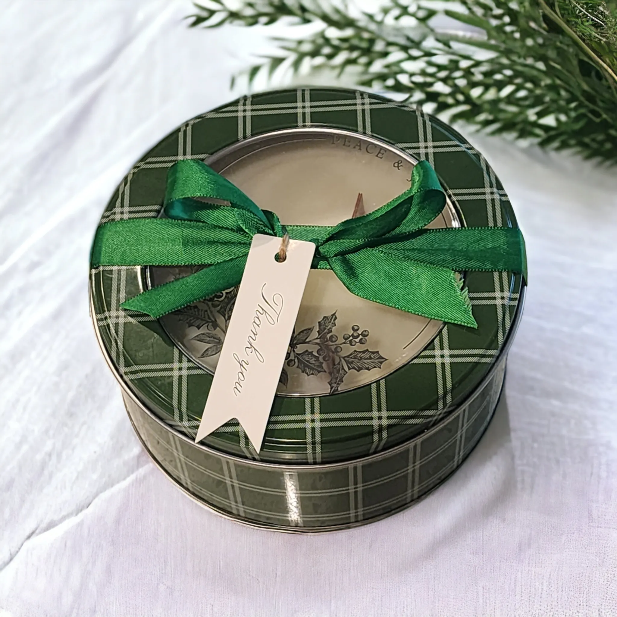 Decorative Holiday Tin Soy Wax Candles