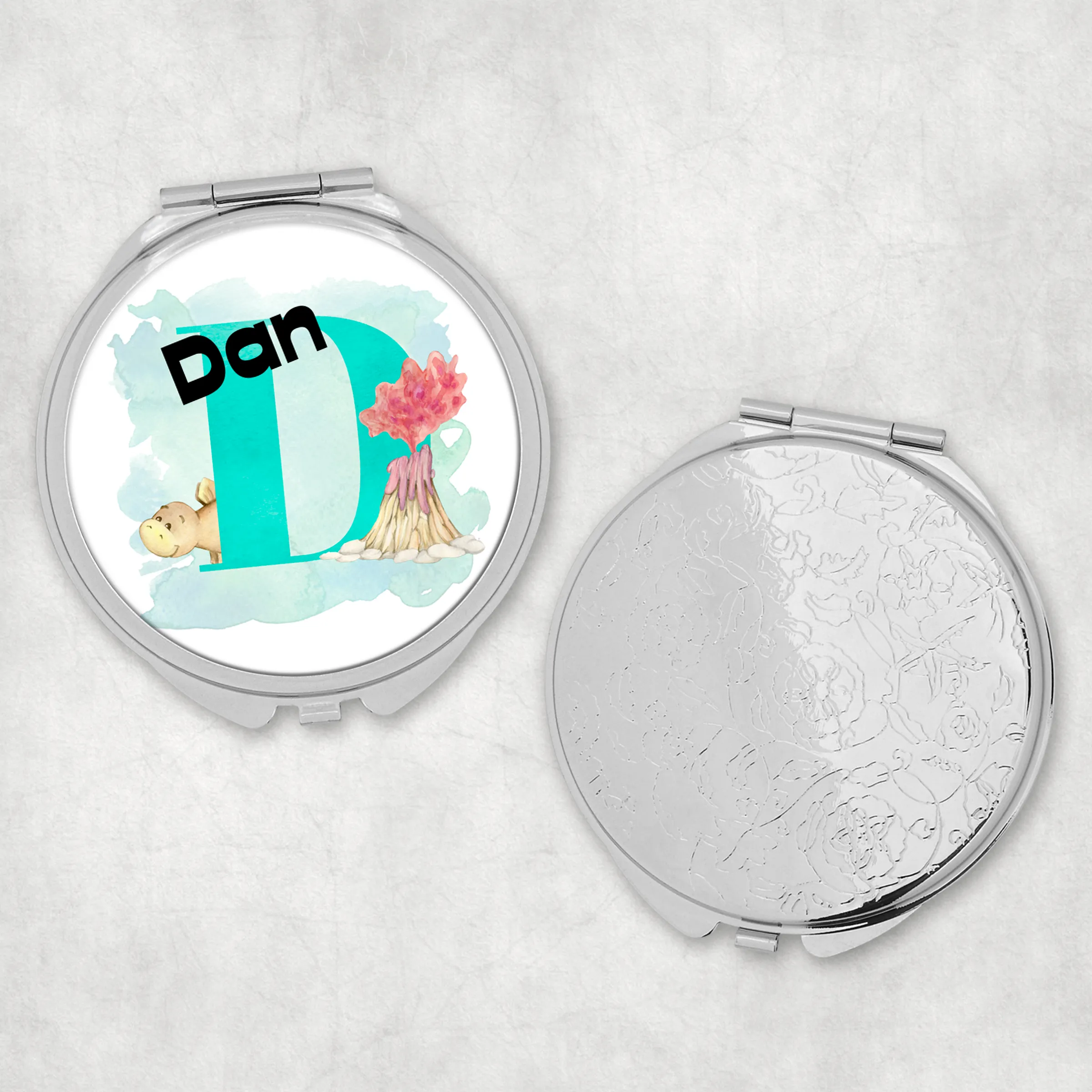 Dino Alphabet Compact Pocket Mirror