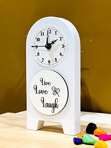 Espoir bloom Wooden Table clock se with desk organizer for office,Room Table/shelf EB-CD002