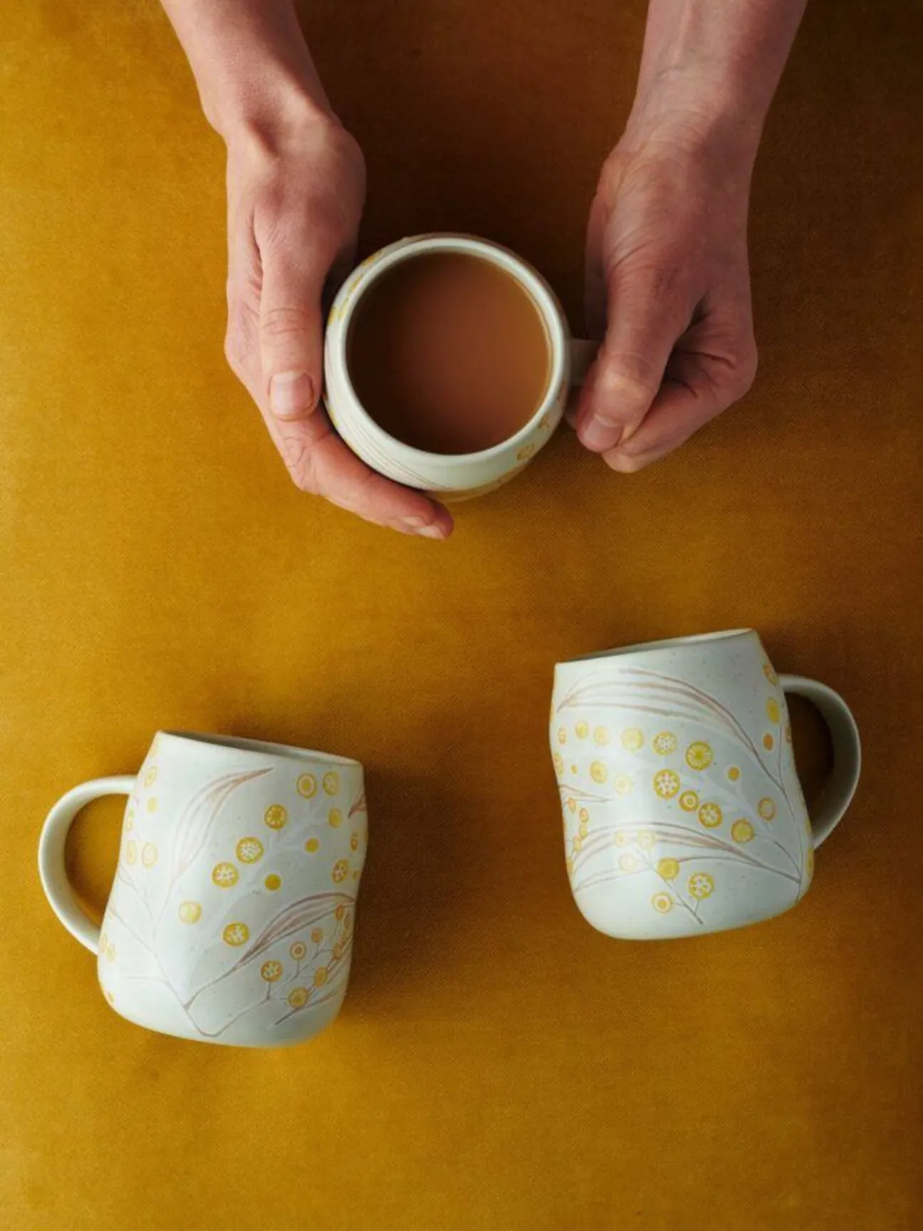 Everyday Stoneware Botanical Mugs