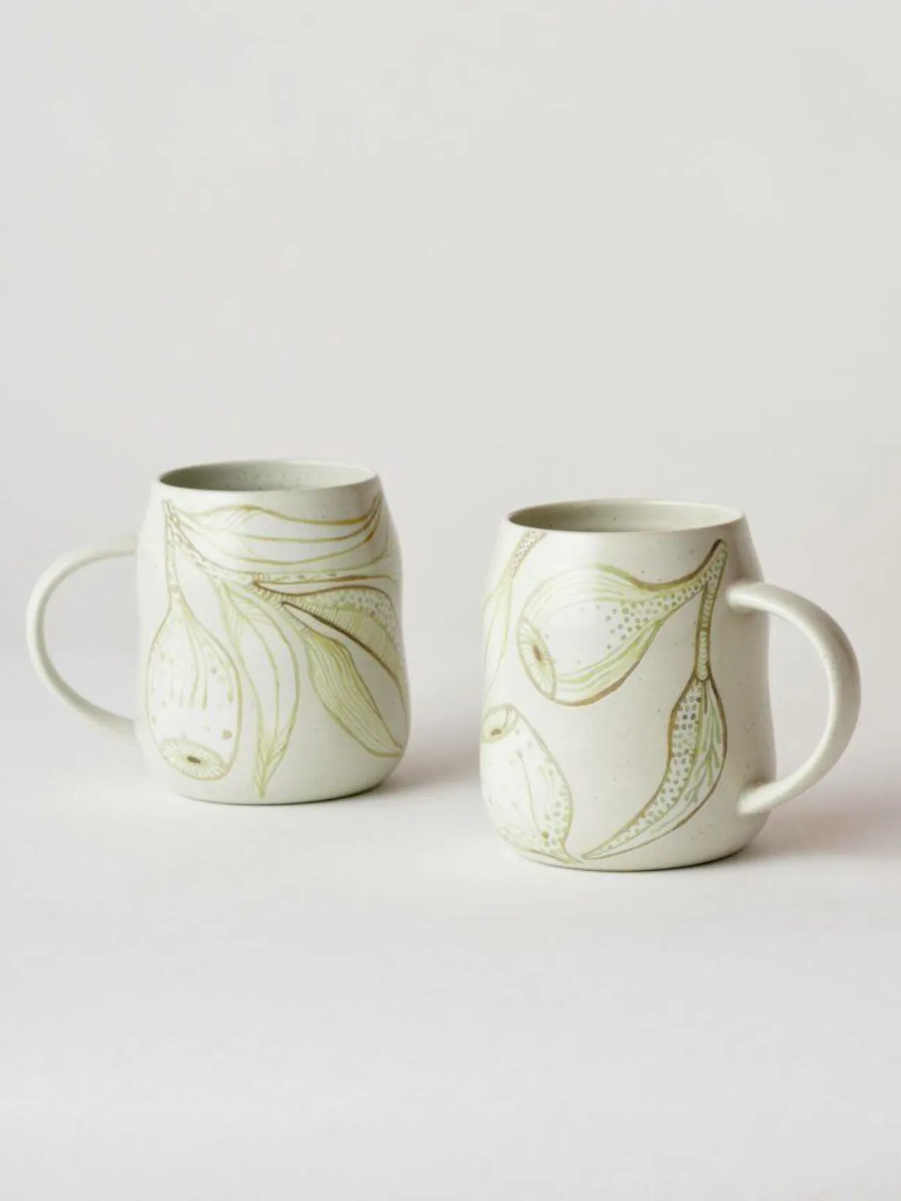 Everyday Stoneware Botanical Mugs