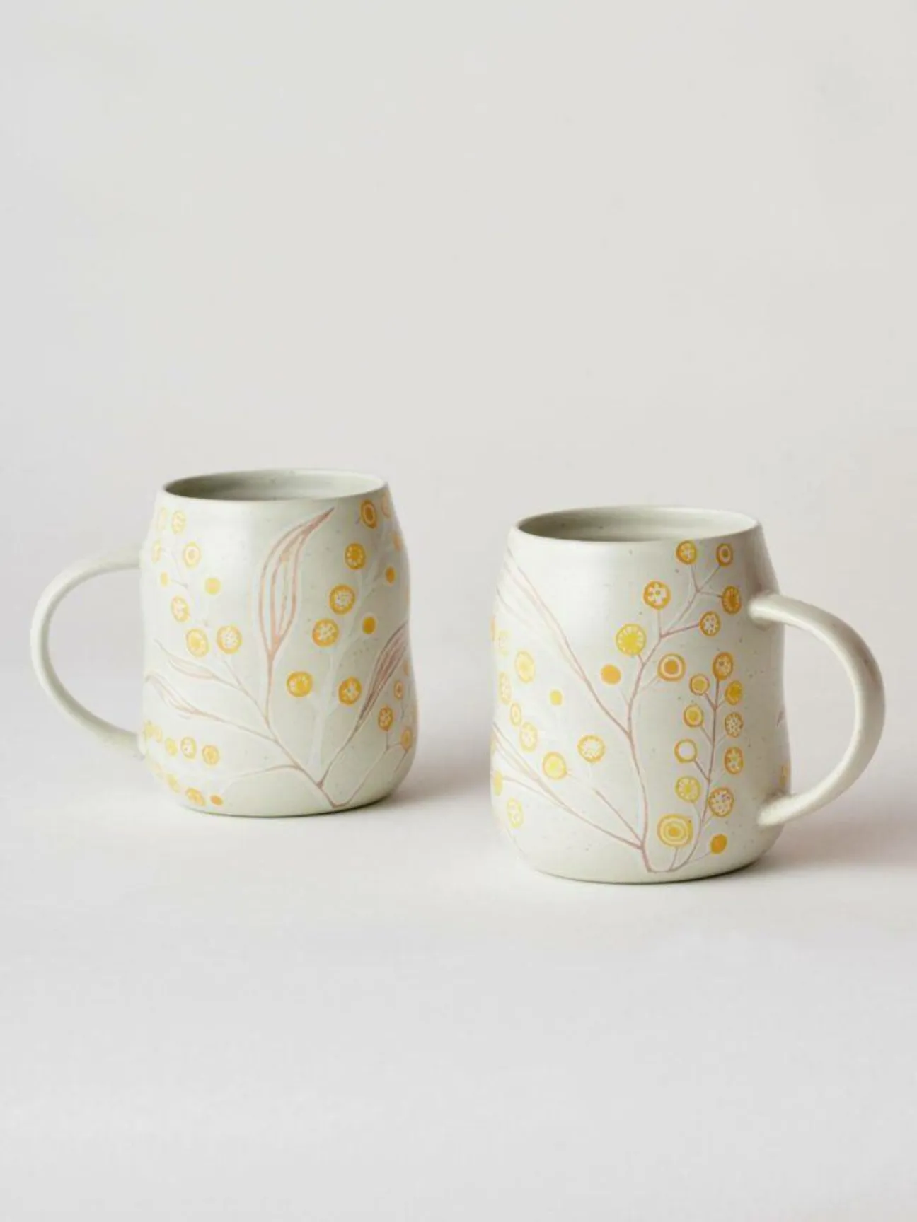 Everyday Stoneware Botanical Mugs