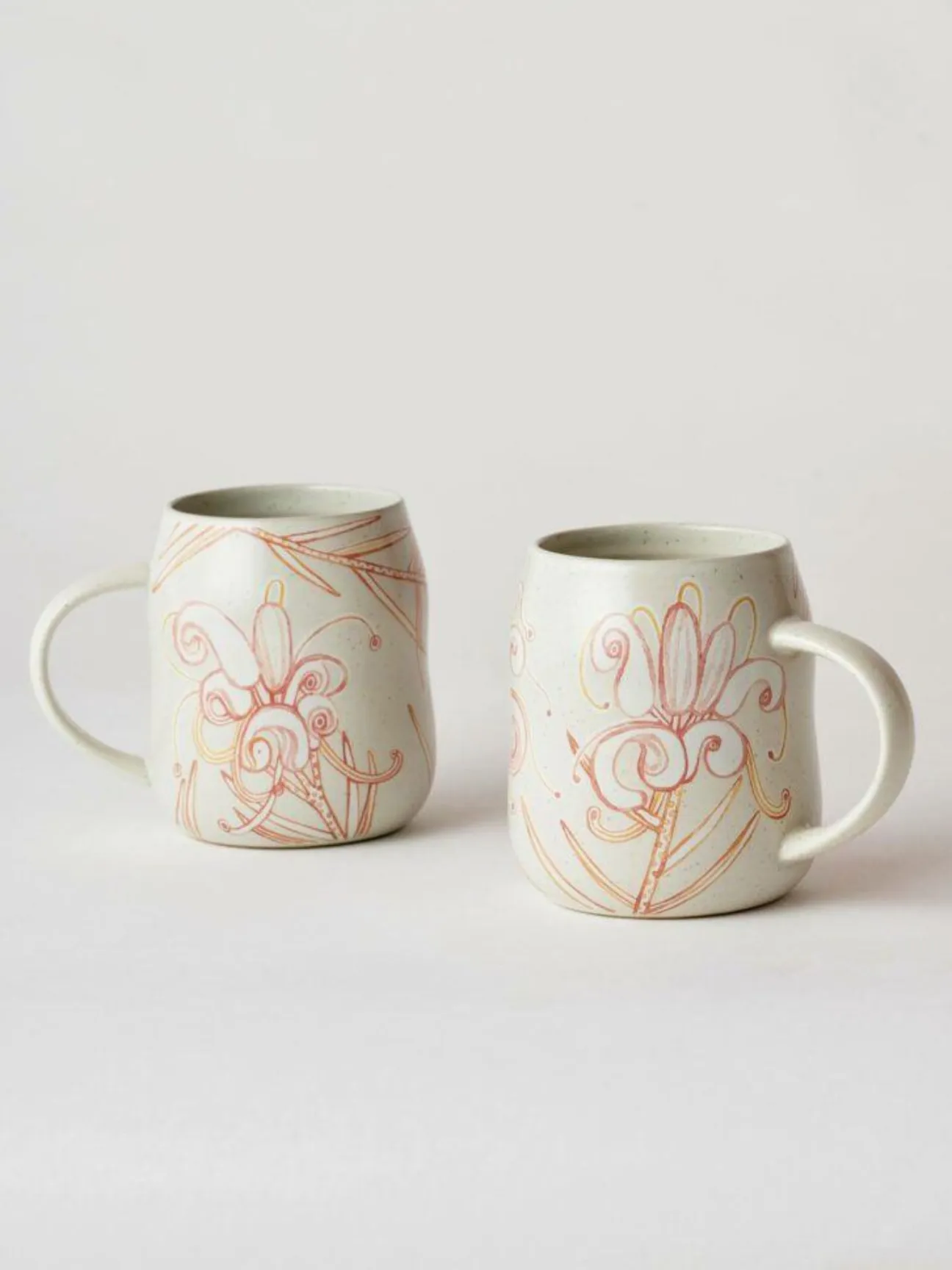 Everyday Stoneware Botanical Mugs