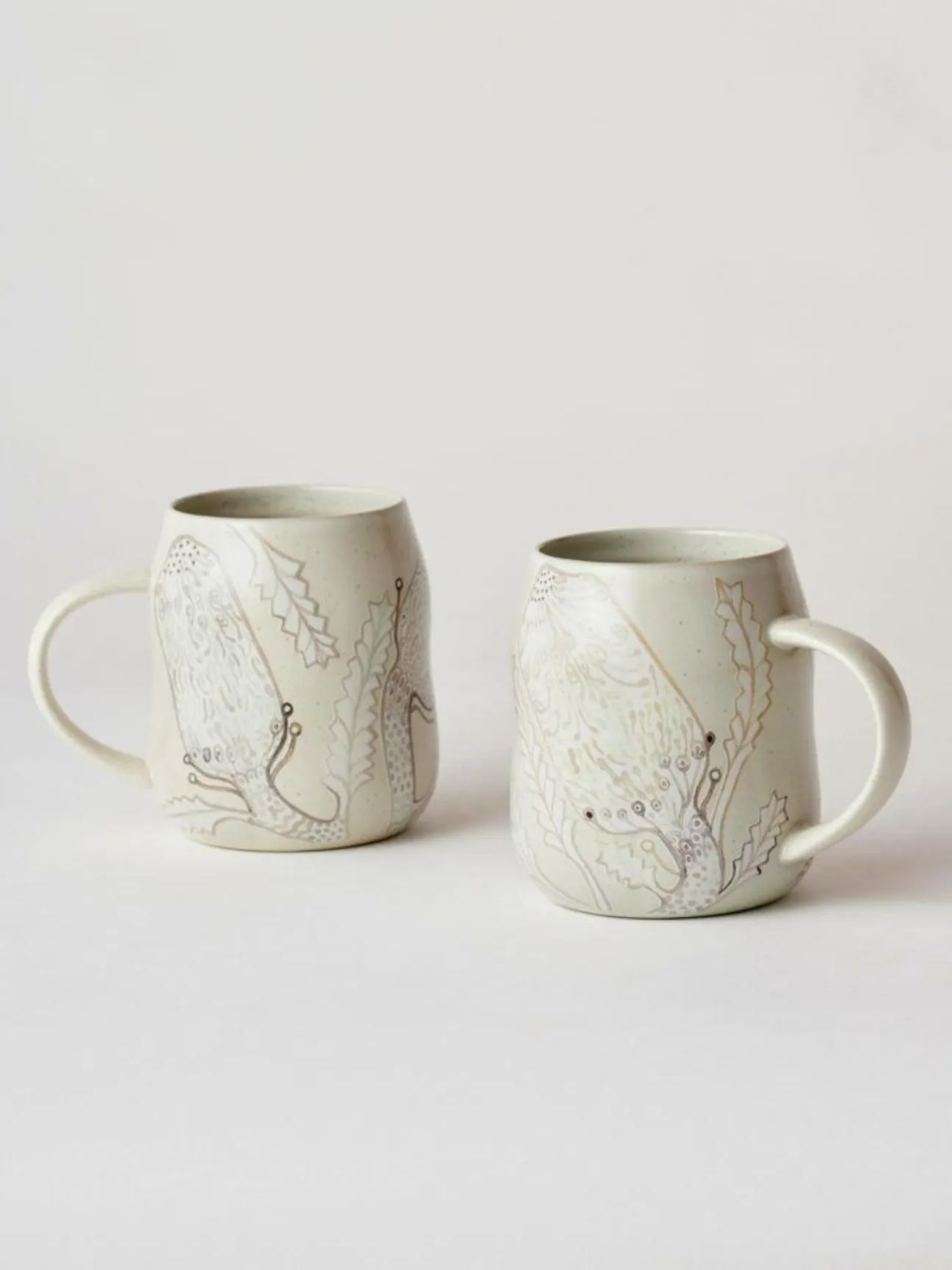 Everyday Stoneware Botanical Mugs