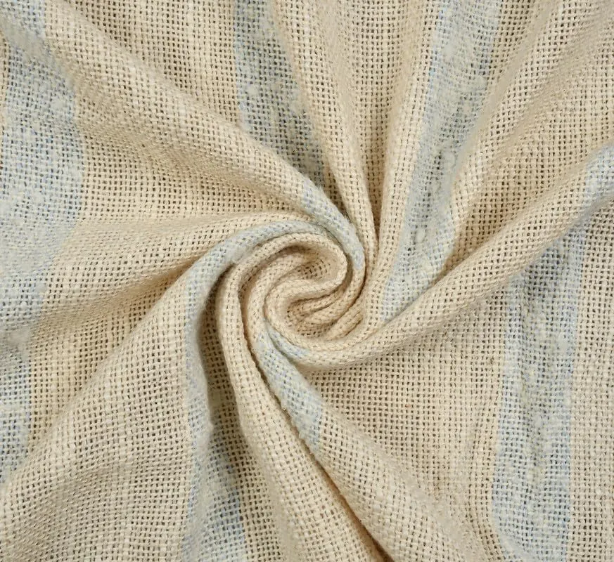 Fashion Throw 100% Cotton Handloom Throw Soft Blanket (FT_29) for Winter Warm Comforter/Throw | AC Blanket Sofa Couch Throw/Blanket_(125 x 150 Cms)_Beige/L.Grey.