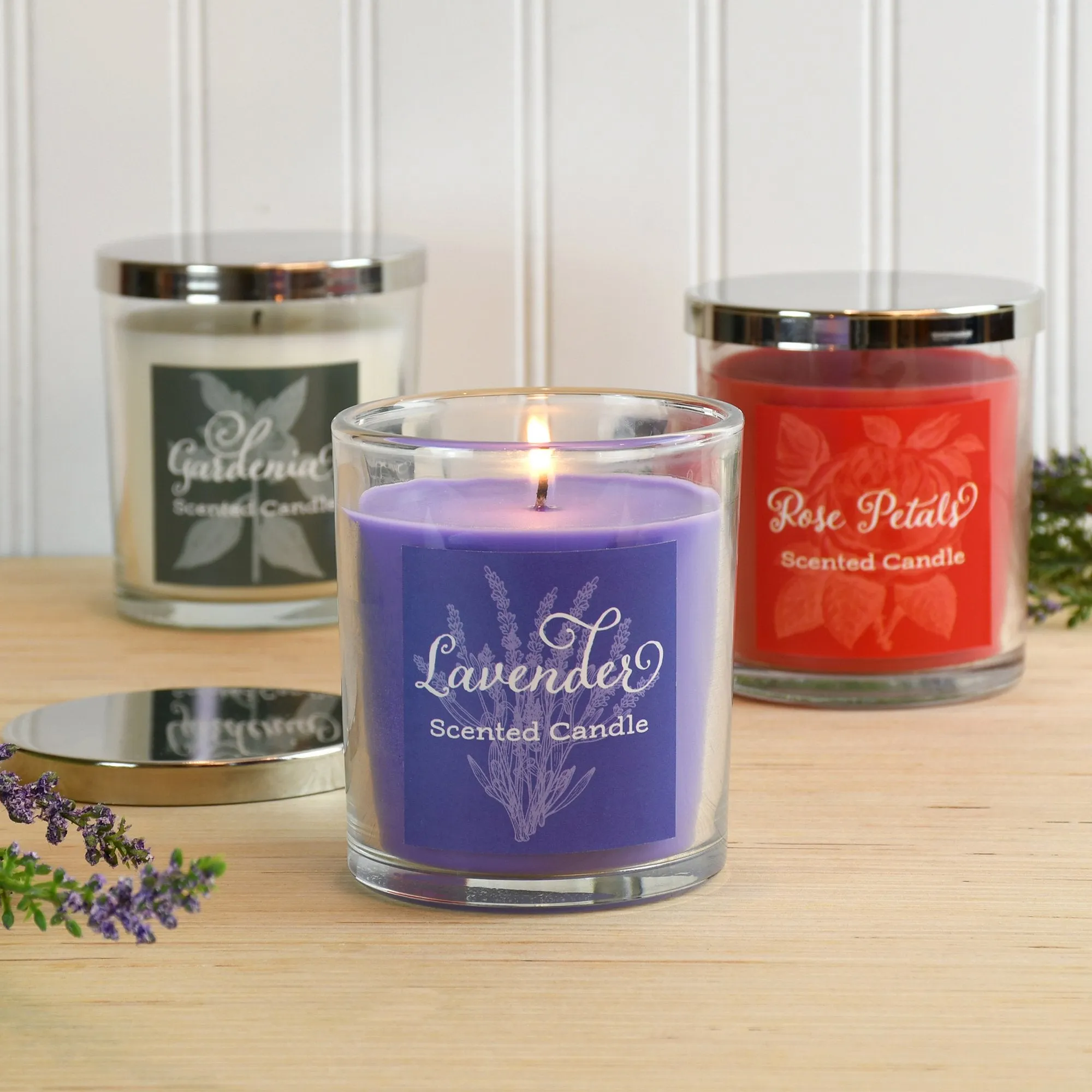 Floral Scented Wax Candle Collection