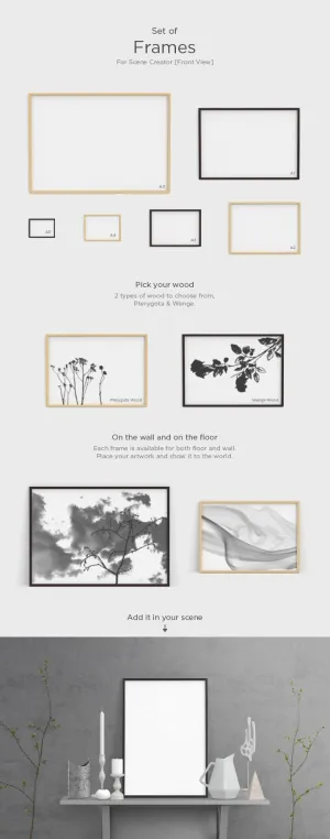 Free Set of Different Size Frames (Mockup)