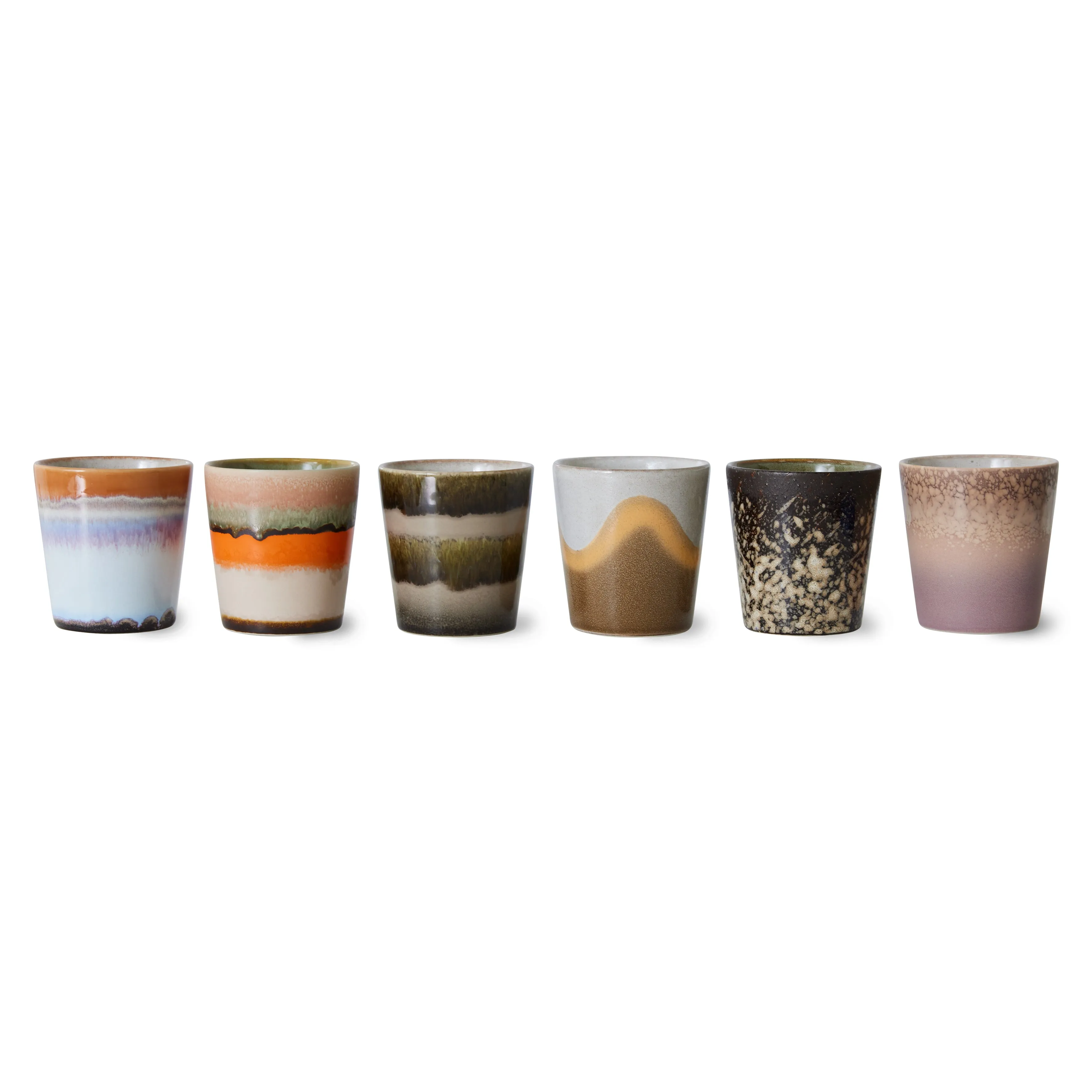 HKliving Elements Coffee Mug Set - 70's Ceramics