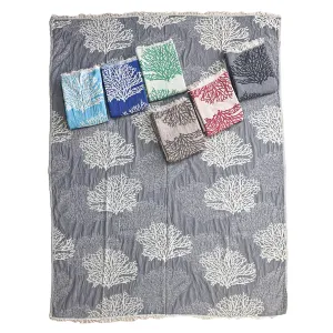 Jacquard Turkish Towel Throw Blanket