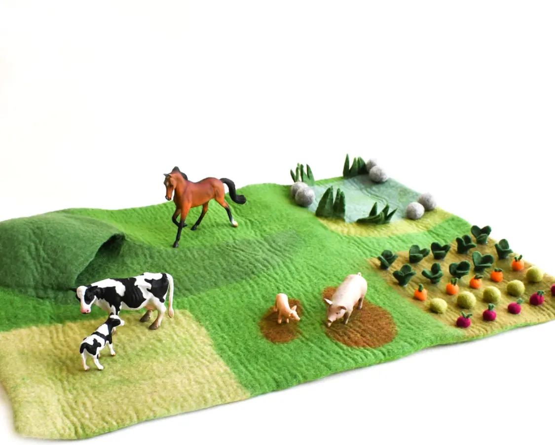 Large Farm Felt Play Mat Playscape