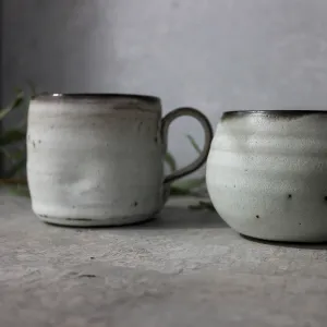 Large Grey Handled Mugs