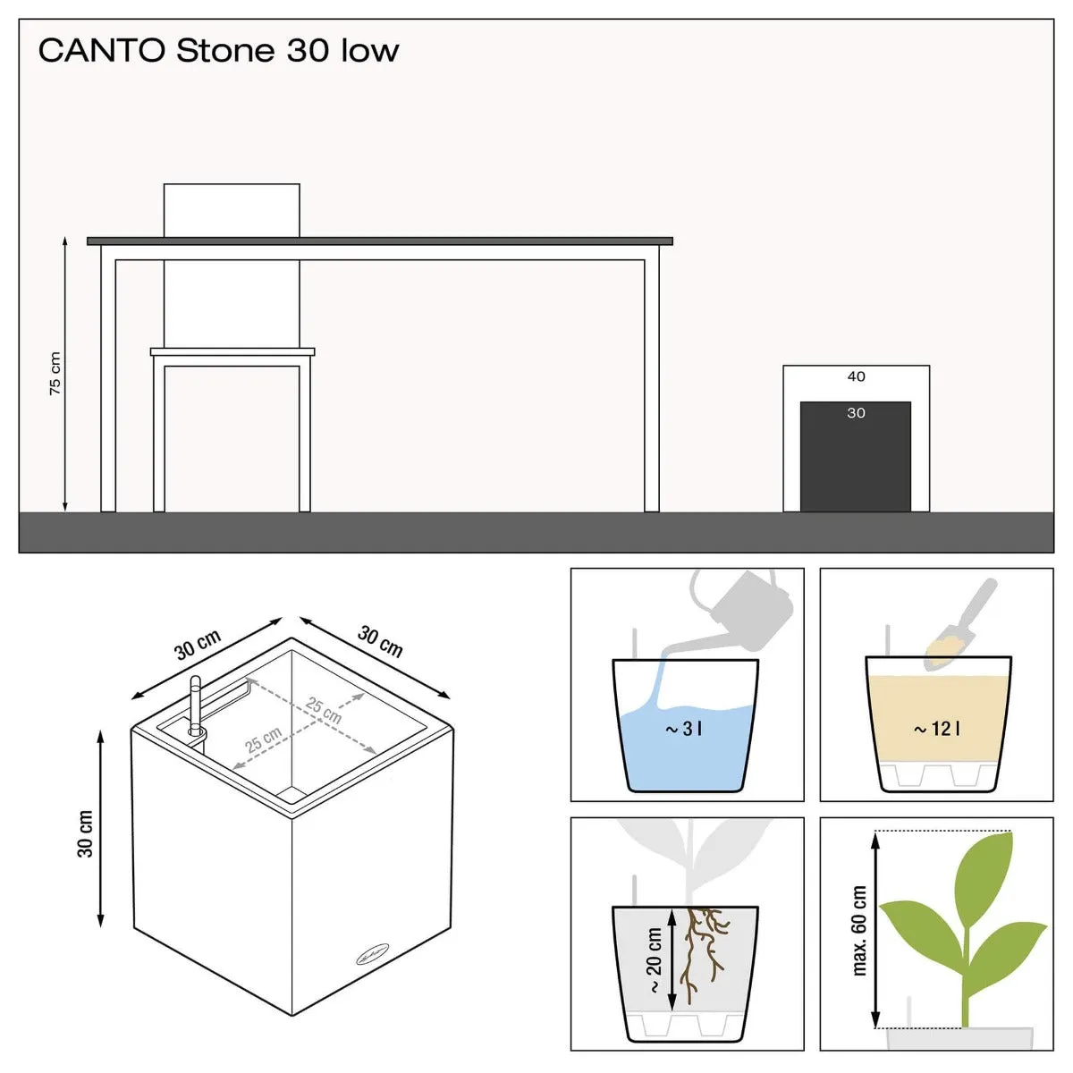 Lechuza Canto 30 Planter