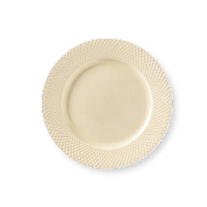 Lyngby Porcelæn Rhombe Earth Dinner Plate, Marble, Ø: 10.6"