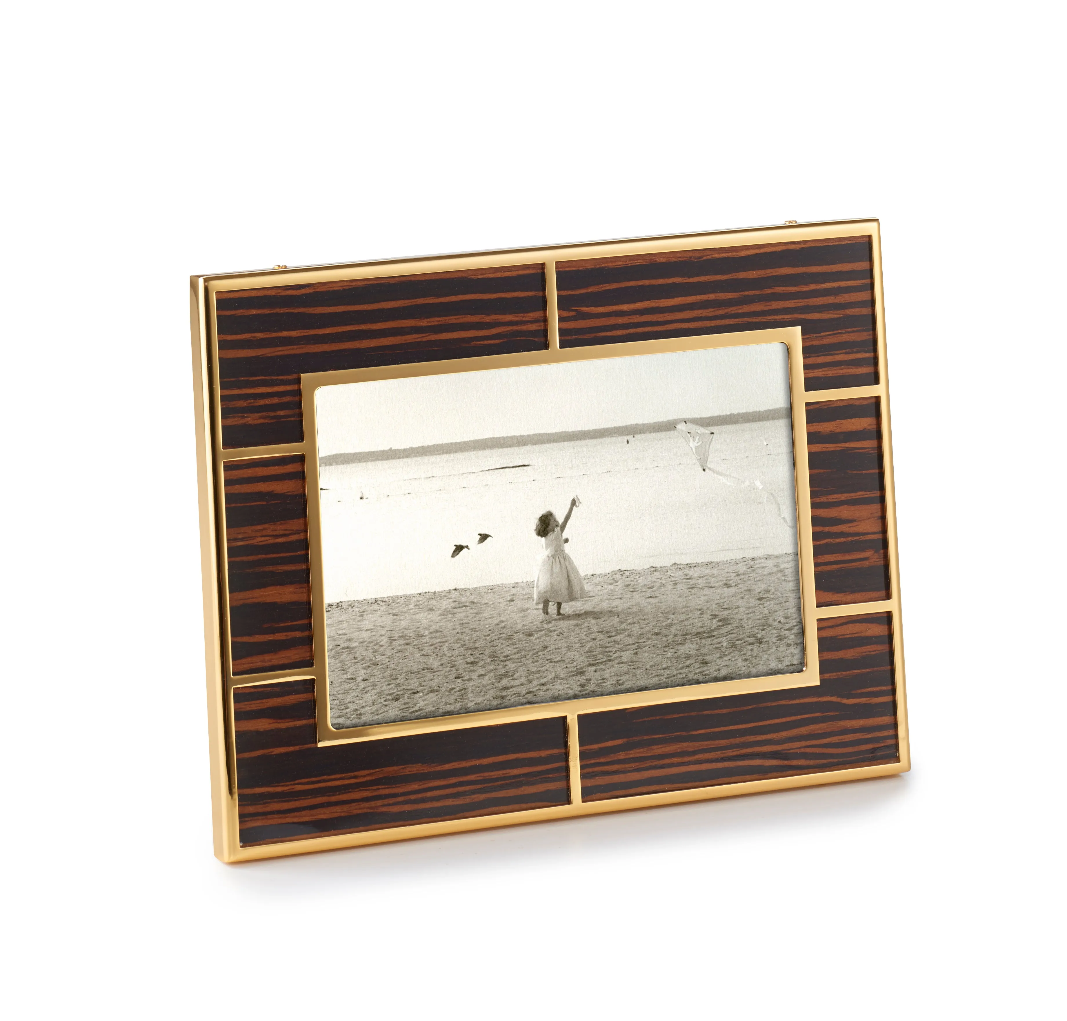 Macassar Wood & 24K Gold Plated Photo Frame