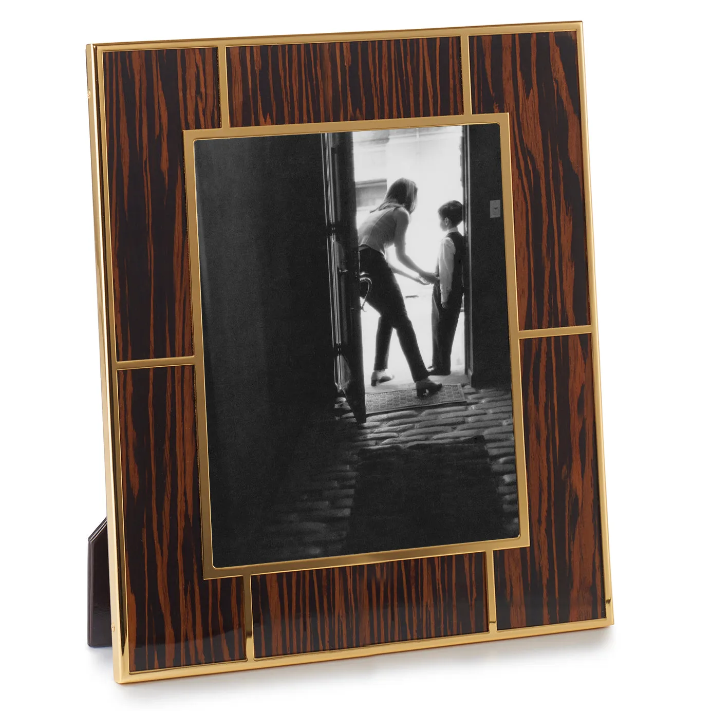 Macassar Wood & 24K Gold Plated Photo Frame