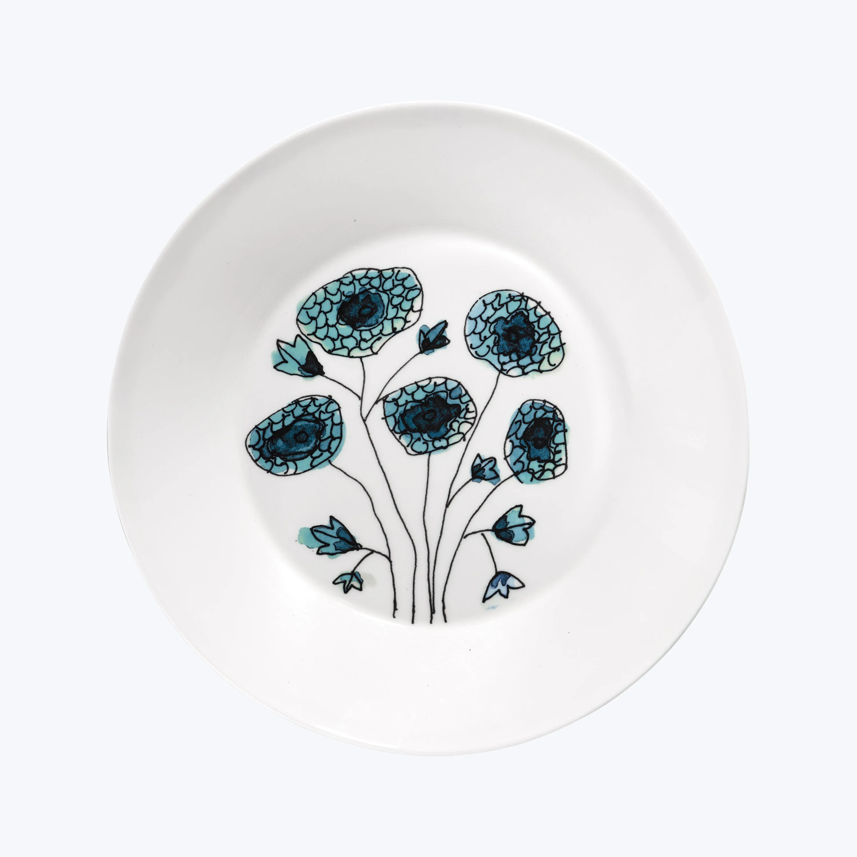 Midnight Flowers Pasta Bowl