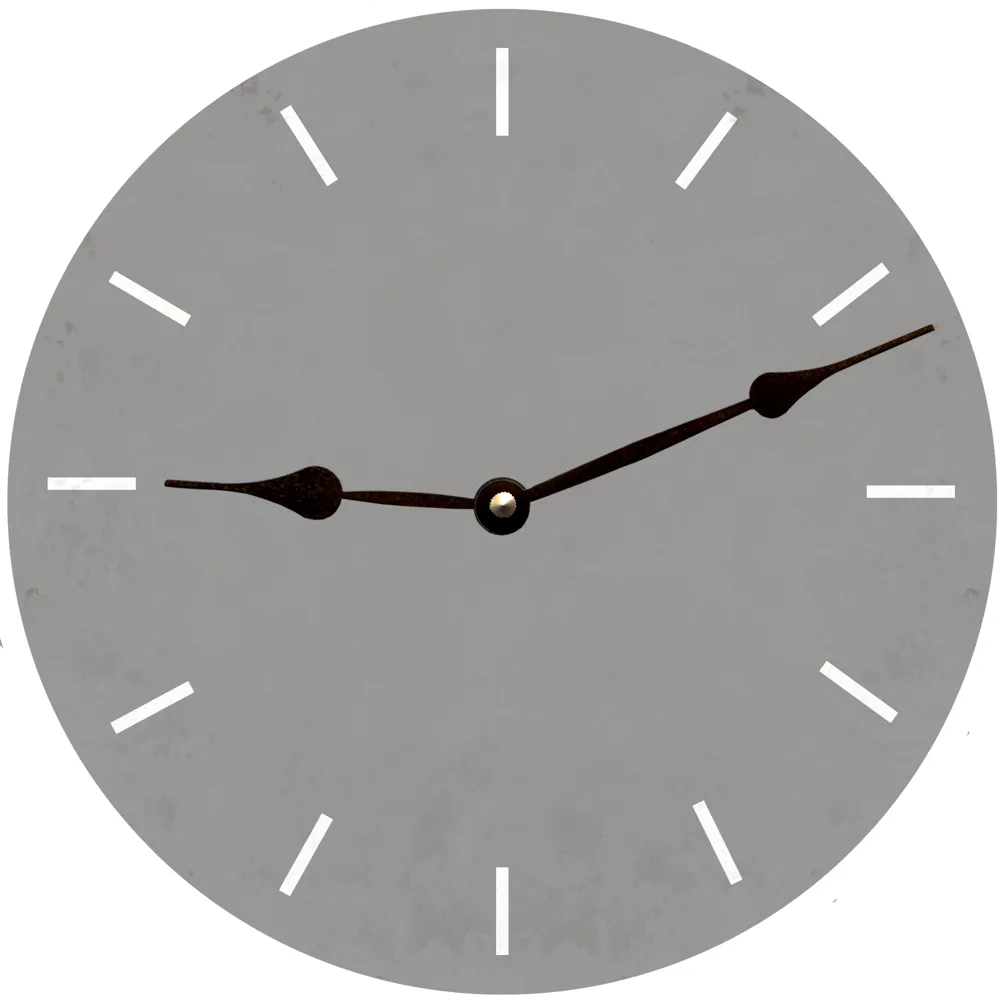 Minimalist Clock- Gray Minimalist Clock