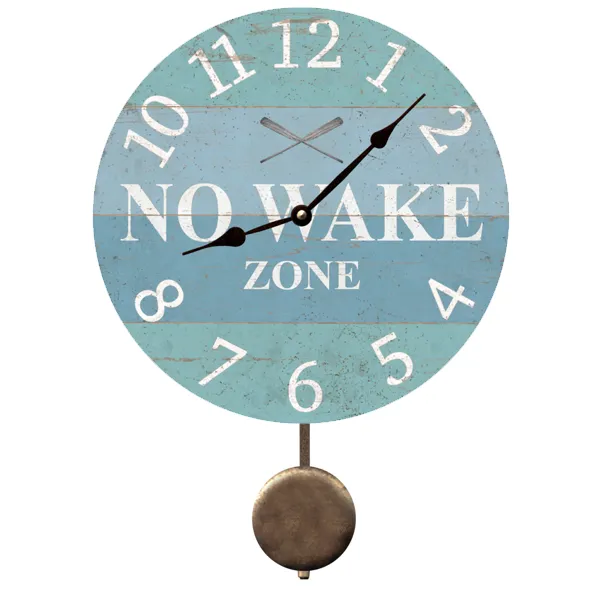 No Wake Zone Clock- Lake Clock- 3 Color Lake Clock