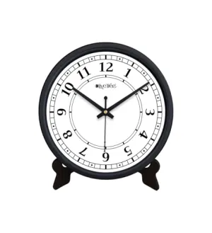 Olive Tree 8-Inch Plastic Analog Wall Clock/Table Clock - Modern Dial Latest Stylish Table Clock (Black Frame, Quartz Movement)-1017