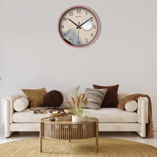 Olive Tree 8-Inch Plastic Analog Wall Clock/Table Clock - Modern Dial Latest Stylish Table Clock (Copper Frame, Quartz Movement)-1057