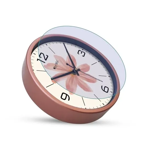 Olive Tree 8-Inch Plastic Analog Wall Clock/Table Clock - Modern Dial Latest Stylish Table Clock (Copper Frame, Quartz Movement)-1061