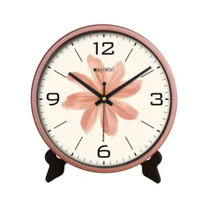 Olive Tree 8-Inch Plastic Analog Wall Clock/Table Clock - Modern Dial Latest Stylish Table Clock (Copper Frame, Quartz Movement)-1061