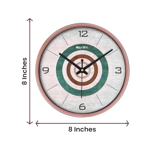 Olive Tree 8-Inch Plastic Analog Wall Clock/Table Clock - Modern Dial Latest Stylish Table Clock (Copper Frame, Quartz Movement)-1063